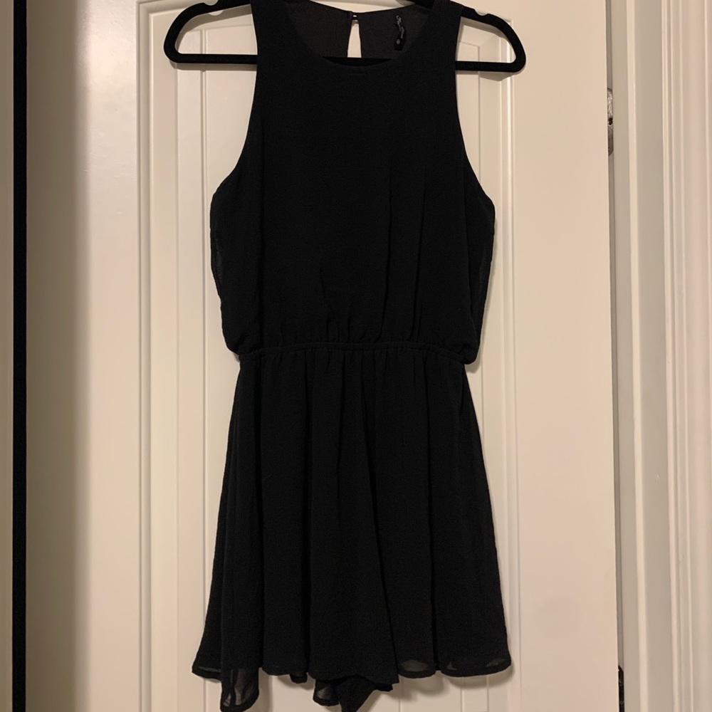 Black Romper with cut out back